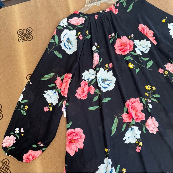 Old Navy NWT! V302842 Long Sleeve Versatile Dress In Black Floral Size XXL - Picture 13 of 16